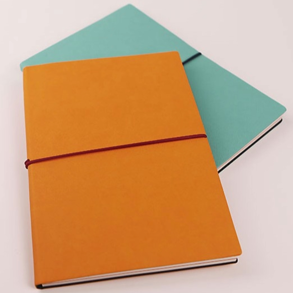 휴인 바인딩노트(에메랄드/오렌지)